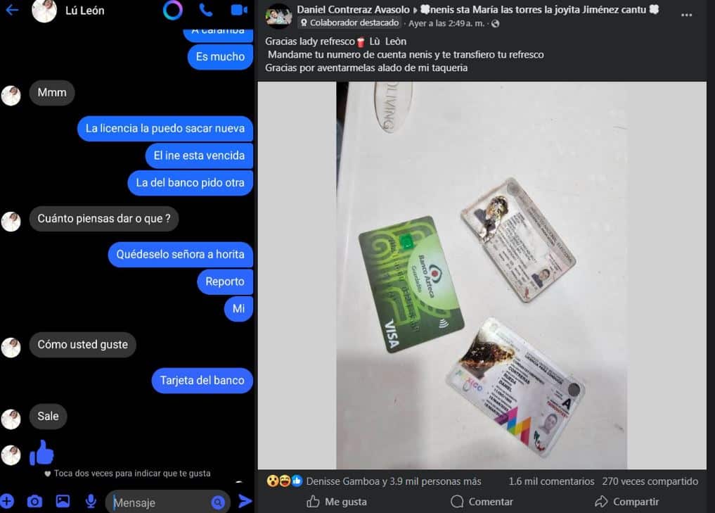 Las credenciales quemadas por la mujer tras no recibir recompensa Las credenciales quemadas por la mujer tras no recibir recompensa